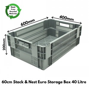 Standard Euro Box 60cm Fully Vented 40 Litre